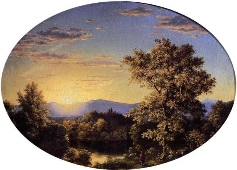 Frederic Edwin Church Twilight among the Mountains Sweden oil painting art